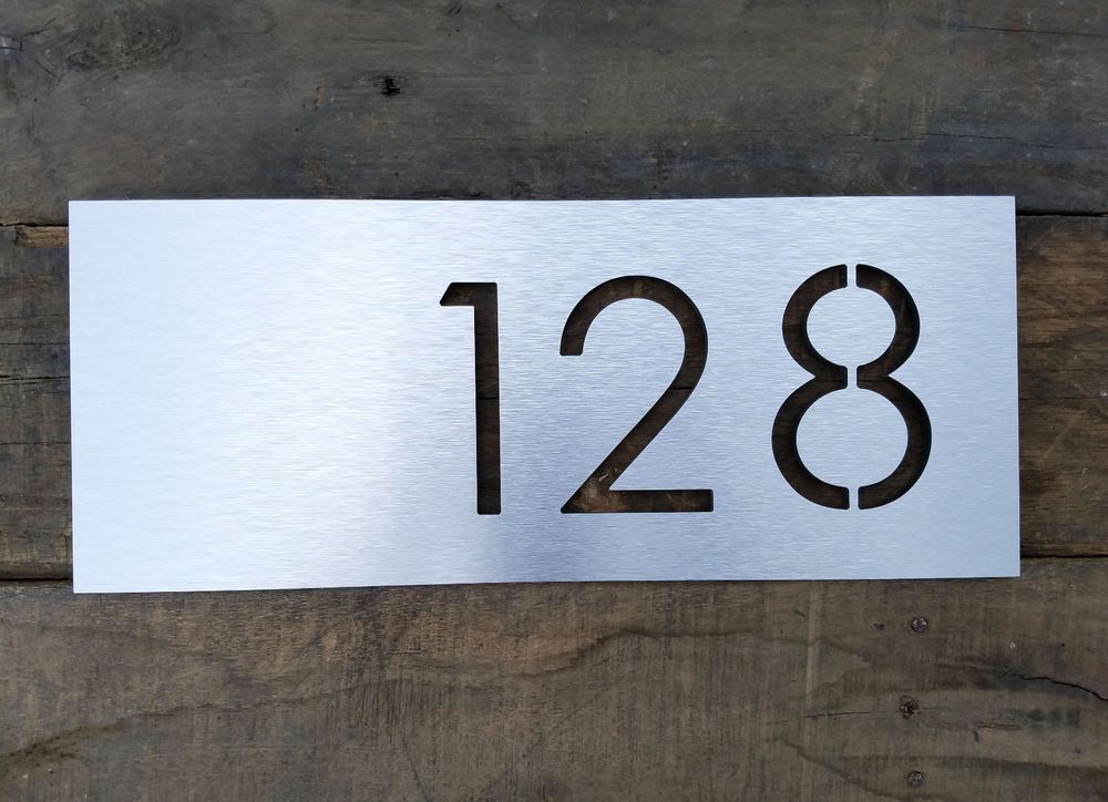 Art Nuevo Top Mount Address Plaque - Black