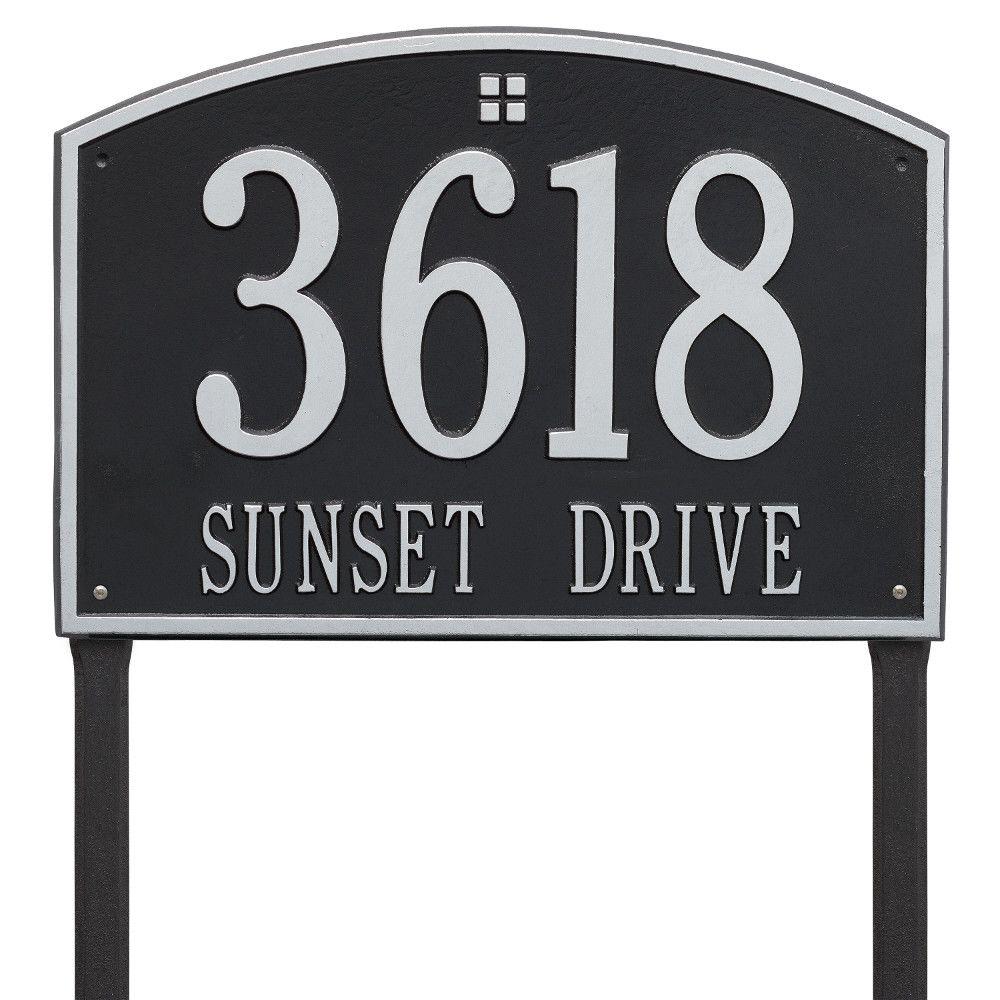 Art Nuevo Top Mount Address Plaque, Swedish Silver