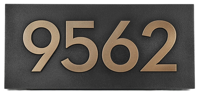Art Nuevo Top Mount Address Plaque - Oil Rubbed Bronze