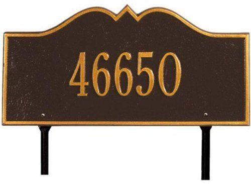 MP-453-MOC Art Nuevo Top Mount Address Plaque, Mocha