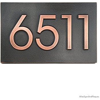 MP-454-MOC Side Mounting Address Plaques, Mocha