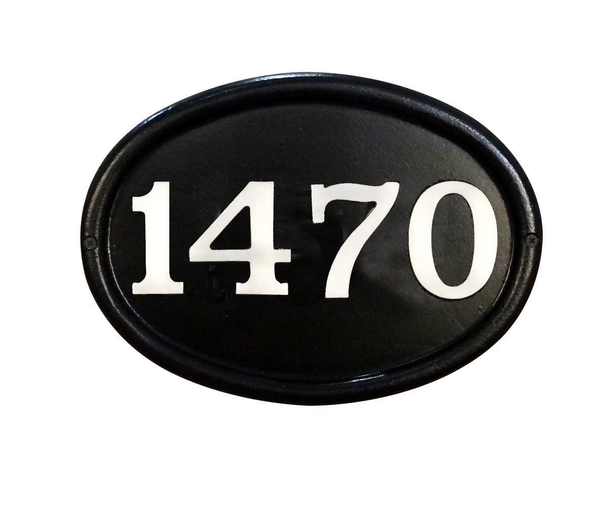 Contemporary Cast Aluminum Address Plaque with Brushed Aluminum Numbers - Black