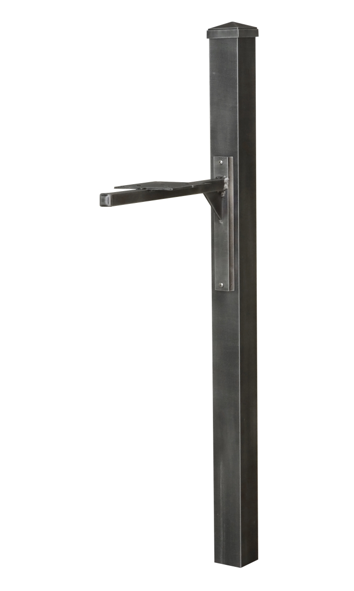 Special Lite Products SPK-720-SW Wellington Direct Burial Mailbox with Post Smooth Square Decorative Aluminum