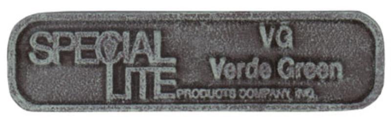 MP-452-VG Contemporary Top Mount Address Plaque - Verde Green