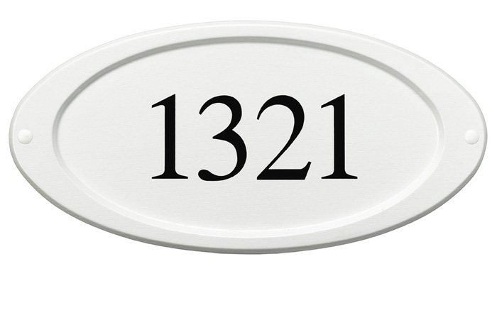 Classic Address Plaque - White