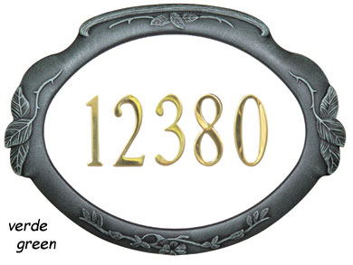 Classic Address Plaque - Verde Green