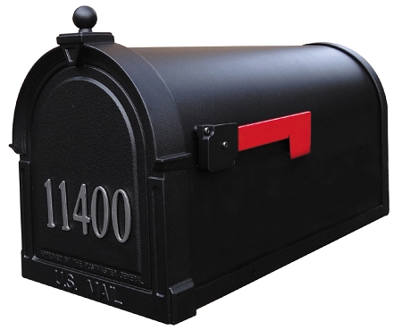 Berkshire Curbside Mailbox with Front Numbers - Mocha
