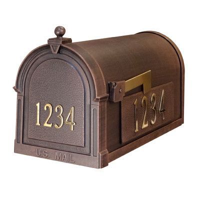 Berkshire Curbside Mailbox with Front & Side Numbers - Oil Rubbed Bronze