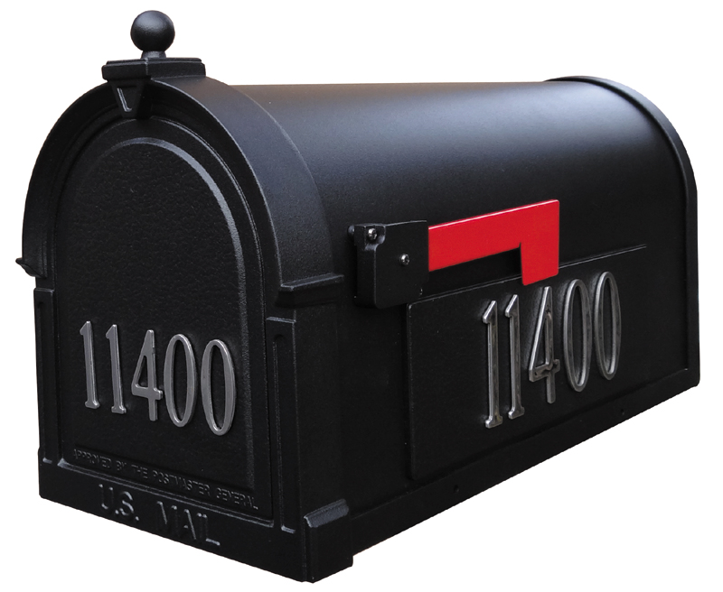 Berkshire Curbside Mailbox with Front & Side Numbers, Mocha