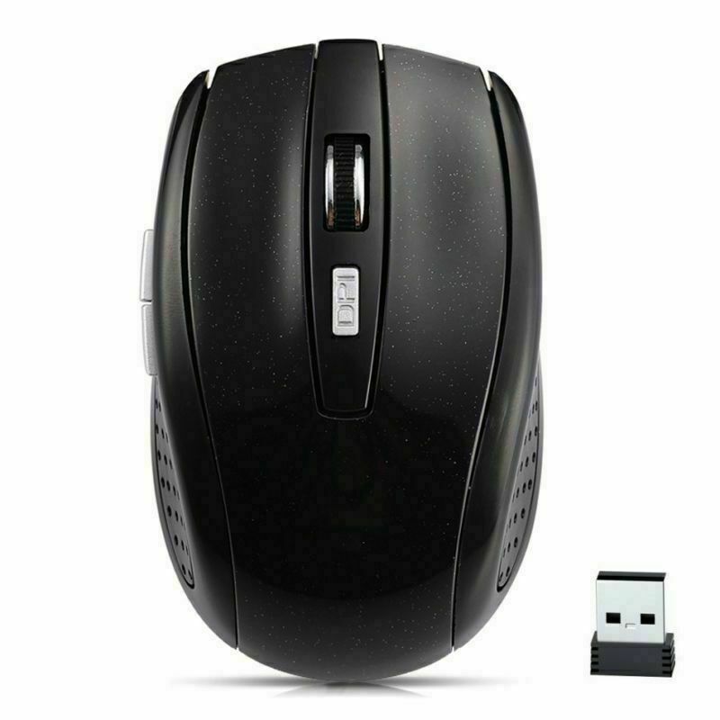 PP-MS-193168148815-BLK 2.4GHz Wireless Optical Mouse Mice & USB Receiver for PC, Laptop & Computer DPI - Black -  Sanoxy