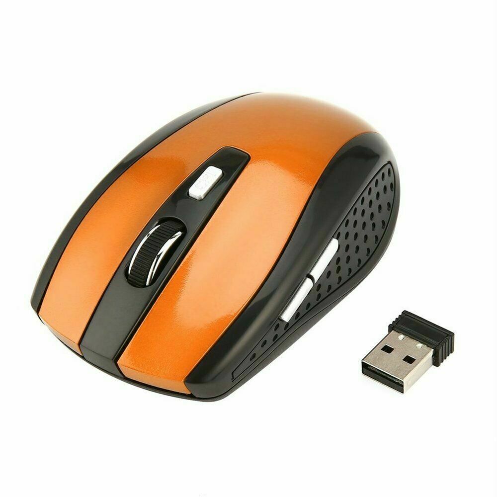 PP-MS-193168148815-ORG 2.4GHz Wireless Optical Mouse Mice & USB Receiver for PC, Laptop & Computer DPI - Orange -  Sanoxy