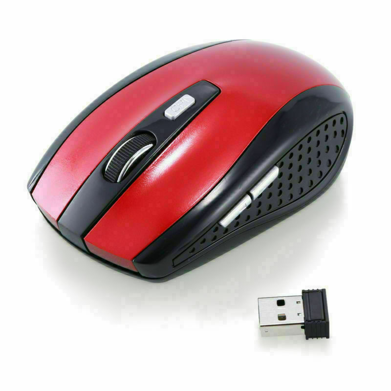 PP-MS-193168148815-RD 2.4GHz Wireless Optical Mouse Mice & USB Receiver for PC, Laptop & Computer DPI -Red -  Sanoxy