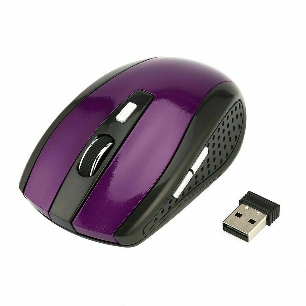 PP-MS-193168148815-PPL 2.4GHz Wireless Optical Mouse Mice & USB Receiver for PC, Laptop & Computer DPI - Purple -  Sanoxy