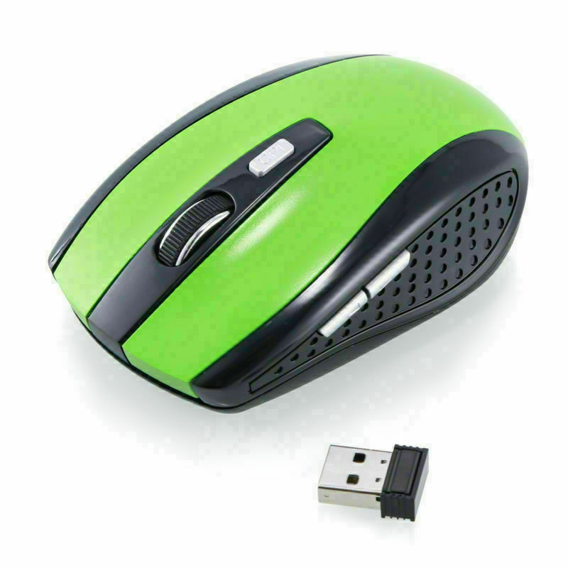 PP-MS-193168148815-GRN 2.4GHz Wireless Optical Mouse Mice & USB Receiver for PC, Laptop & Computer DPI - Green -  Sanoxy