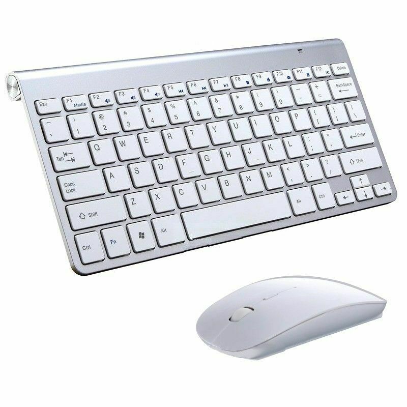 Picture of Sanoxy SNX-Mini-KYB-MS-ST-SLV 2.4G Mini Wireless Keyboard & Mouse Set for Mac Apple PC Computer - Silver