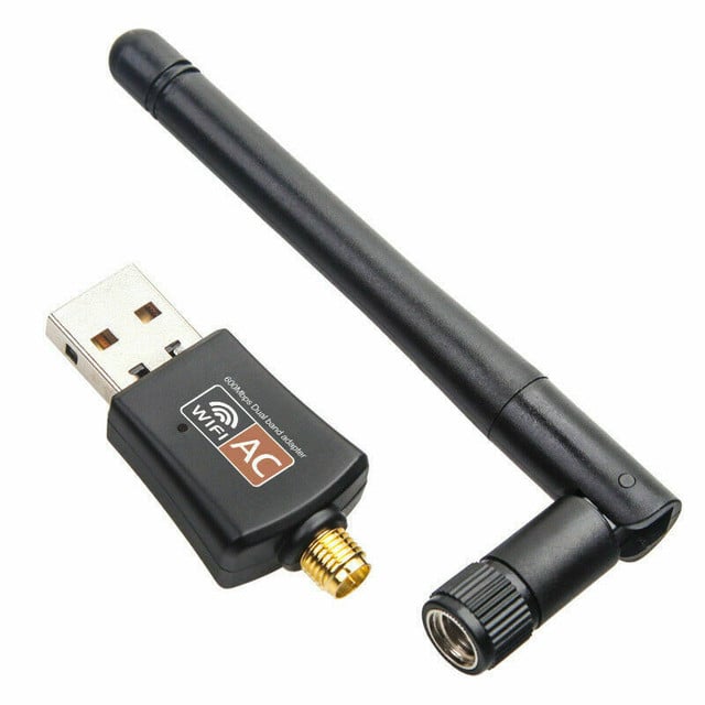 Dual Band 2.4G-5GHz 600Mbps Wireless USB Wifi Adapter Dongle with Antenna 802.11AC -  Upgrade, UP3737031