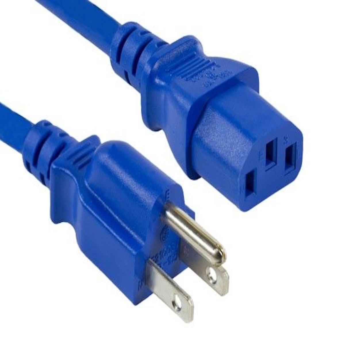 SNX-CBLR-PW130-2210 10 ft. 18 AWG Universal Power Cord - IEC320 C13 to NEMA 5-15P, Blue -  Sanoxy