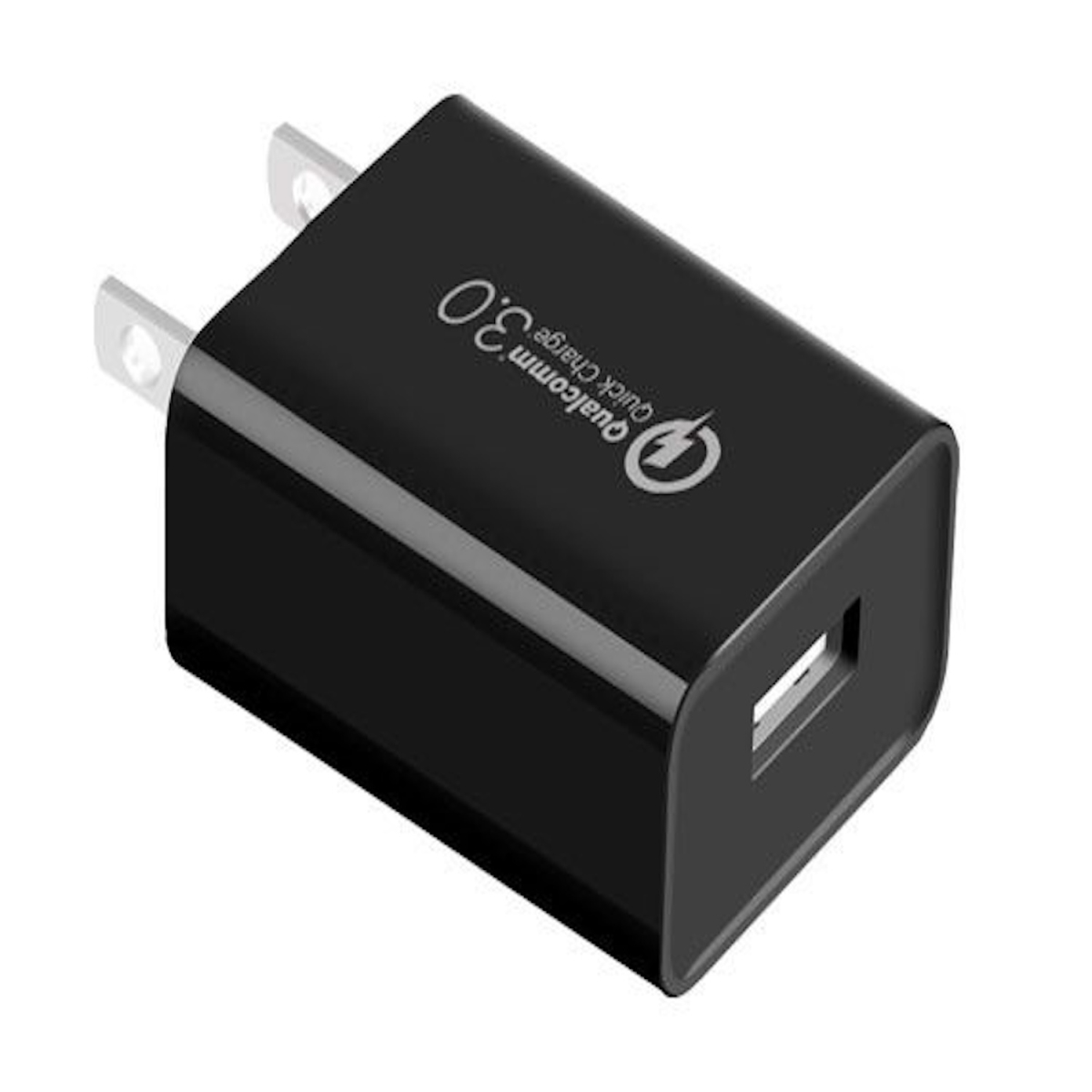 SNX-CBLR-U2604-1001 Quick Charge 3.0 USB Wall Charger 18W Qualcomm Certified - Black -  Sanoxy