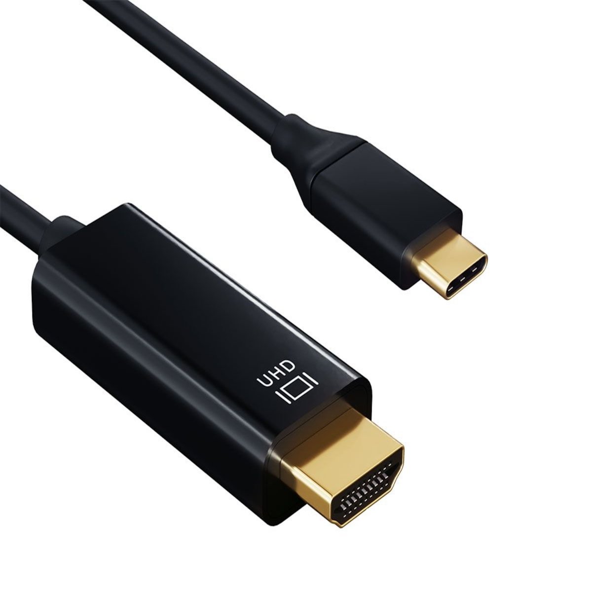 SNX-CBLR-U3108-1103 3 ft. USB 3.1 Type C Male to HDMI 4K 60Hz Male Cable, Black -  Sanoxy