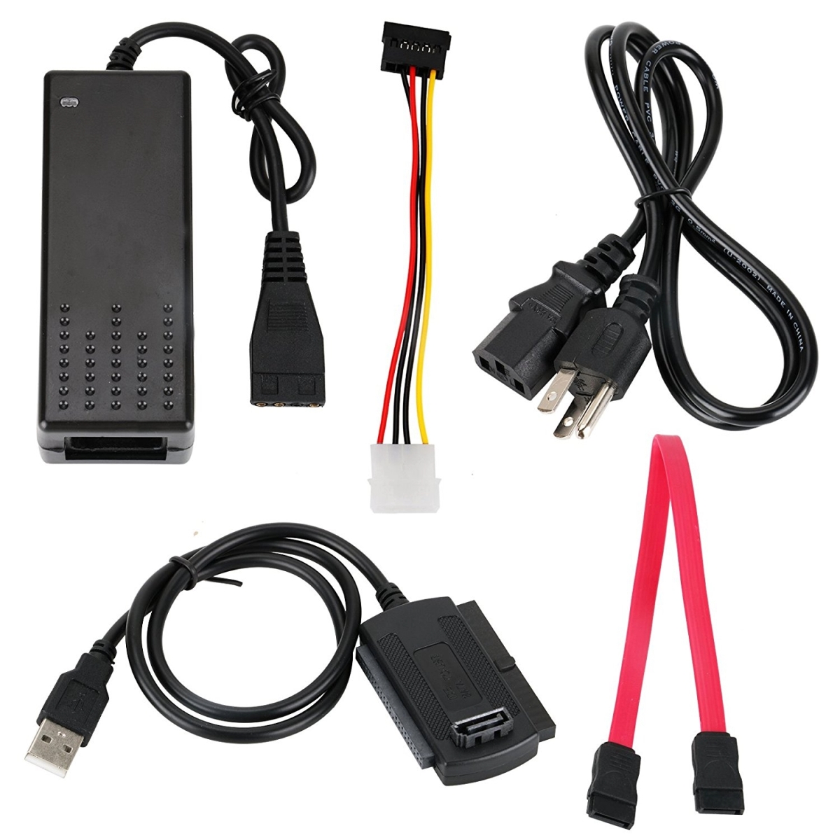 USB 2.0 to SATA-PATA-IDE Drive Adapter Converter Cable Set -  Upgrade, UP4369113