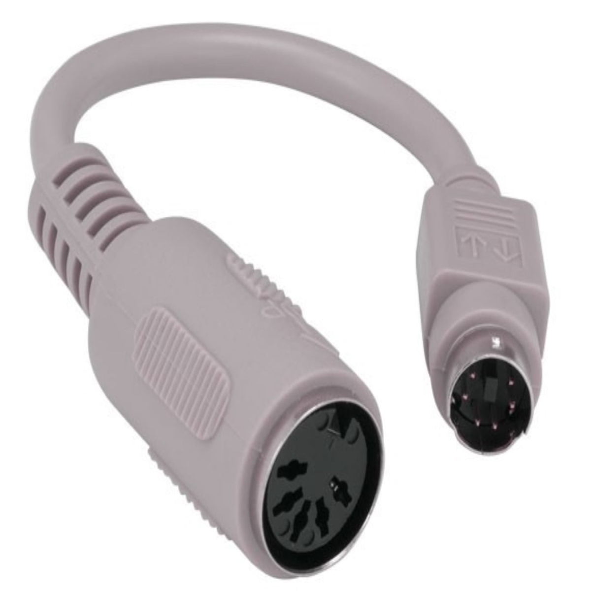 SNX-CBLR-DN102-036I 6 in. DIN5 Female to Mini-DIN6 Male AT to PS2 Keyboard Adapter Cable - Beige -  Sanoxy