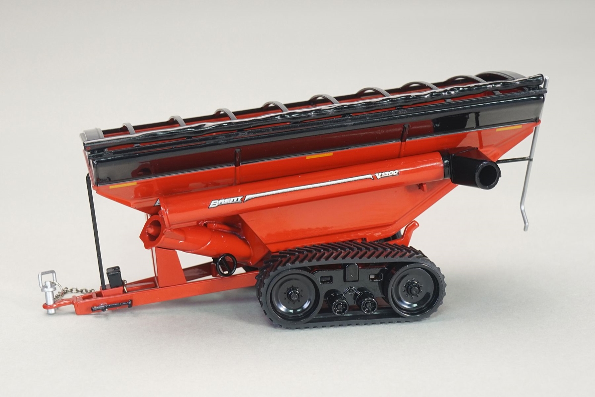 1-64 Scale Brent V1300 Auger Wagon Grain Cart with Tracks, Red