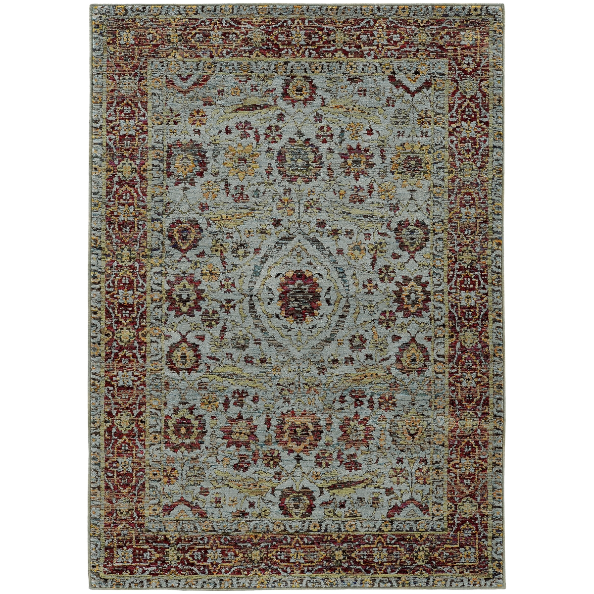 Andorra 7155A 6x9  Rectangle - Blue/ Red-Nylon/PolyP