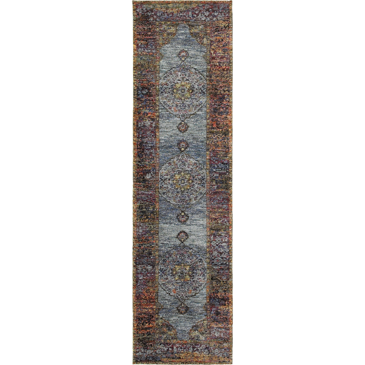 7139A Andorra Runner - Blue/Multi - 2ft.3in. x 8ft.