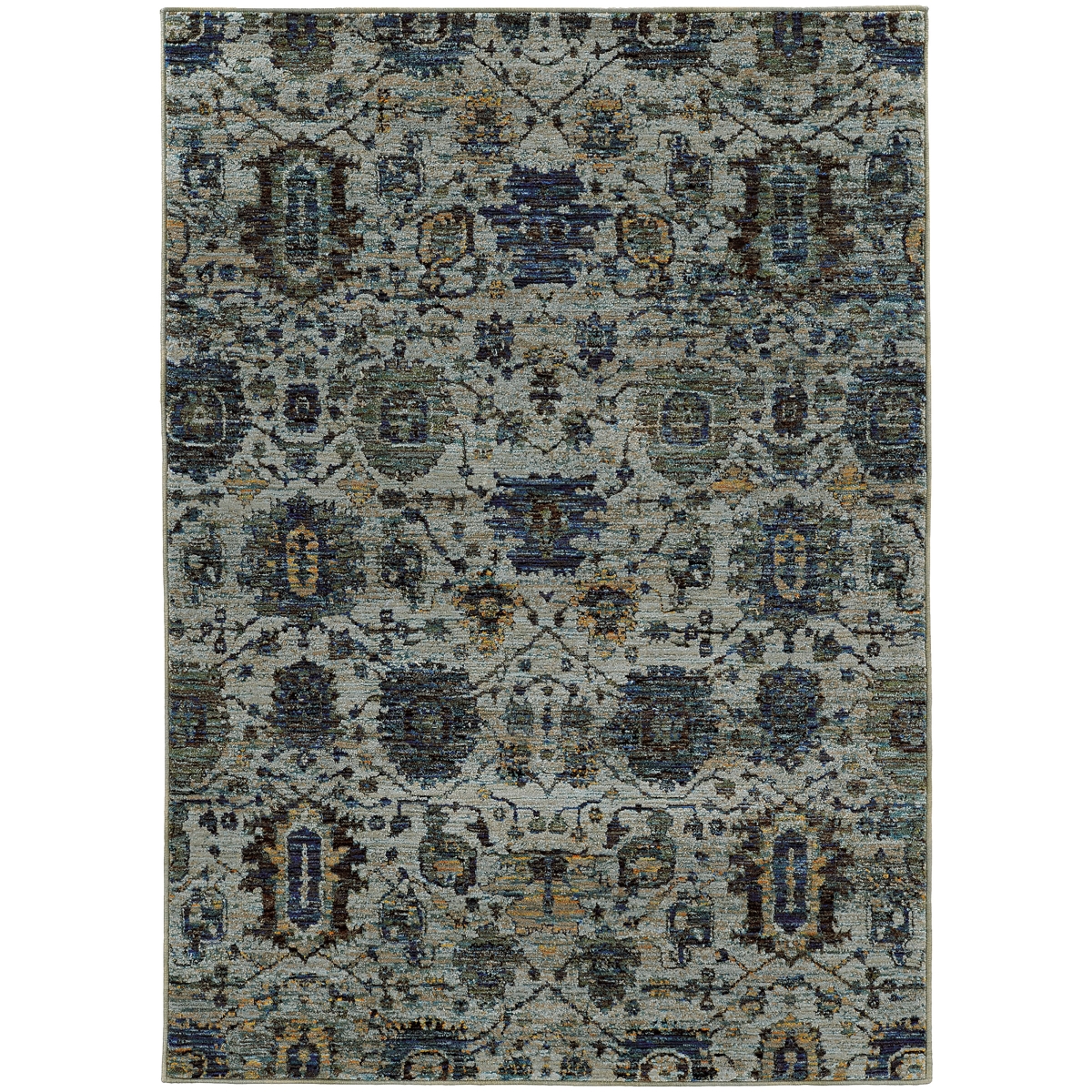 Andorra 7120A Rectangle Rug - Blue/Navy - 2x3 ft - Luxurious Soft Pile