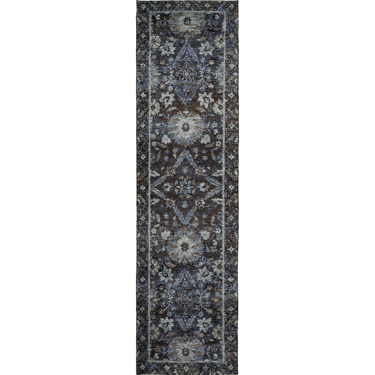 7124A Andorra Runner - Navy/Blue - 2ft.3in. x 8ft.