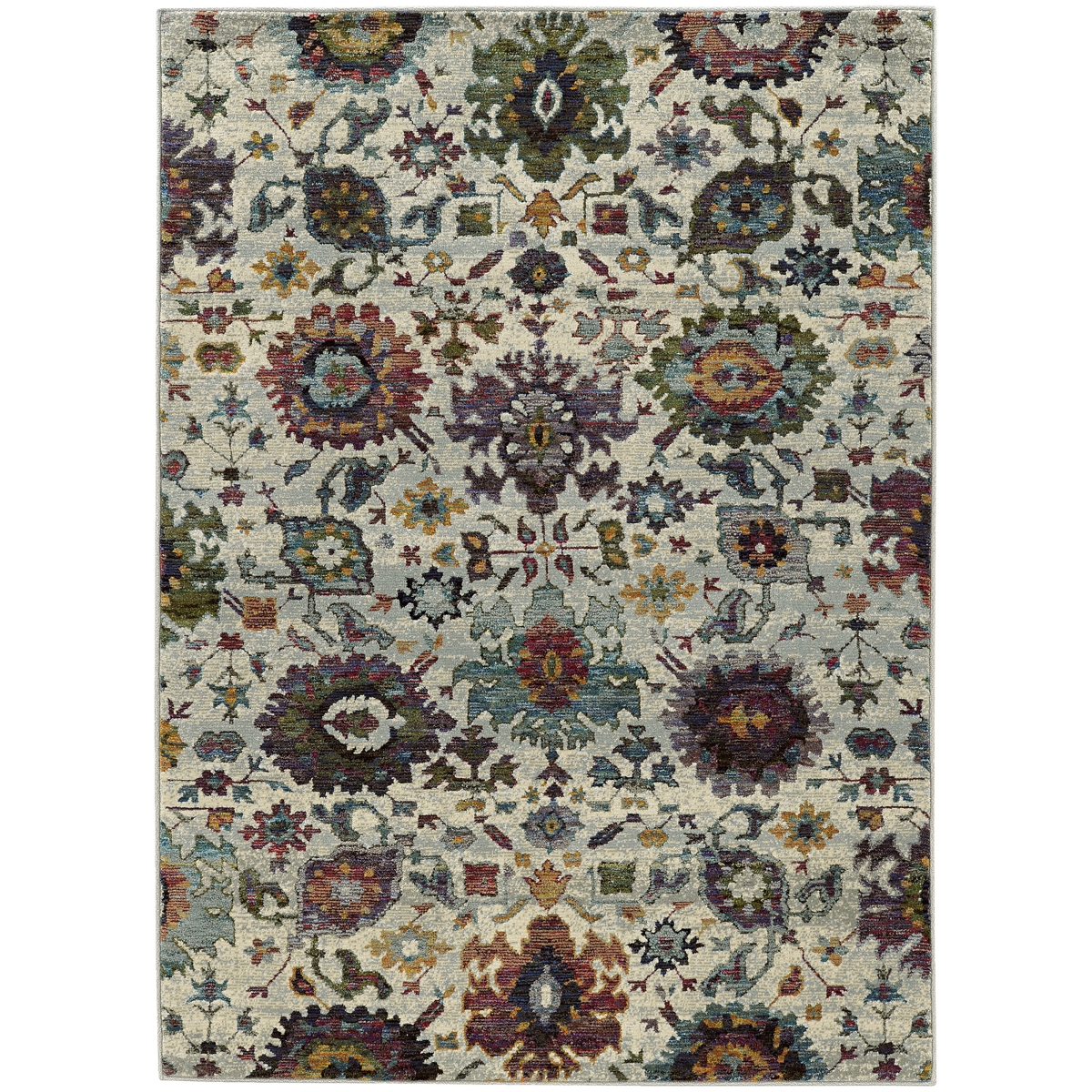 Andorra 7129A 3x5  Rectangle - Stone/ Multi-Nylon/PolyP
