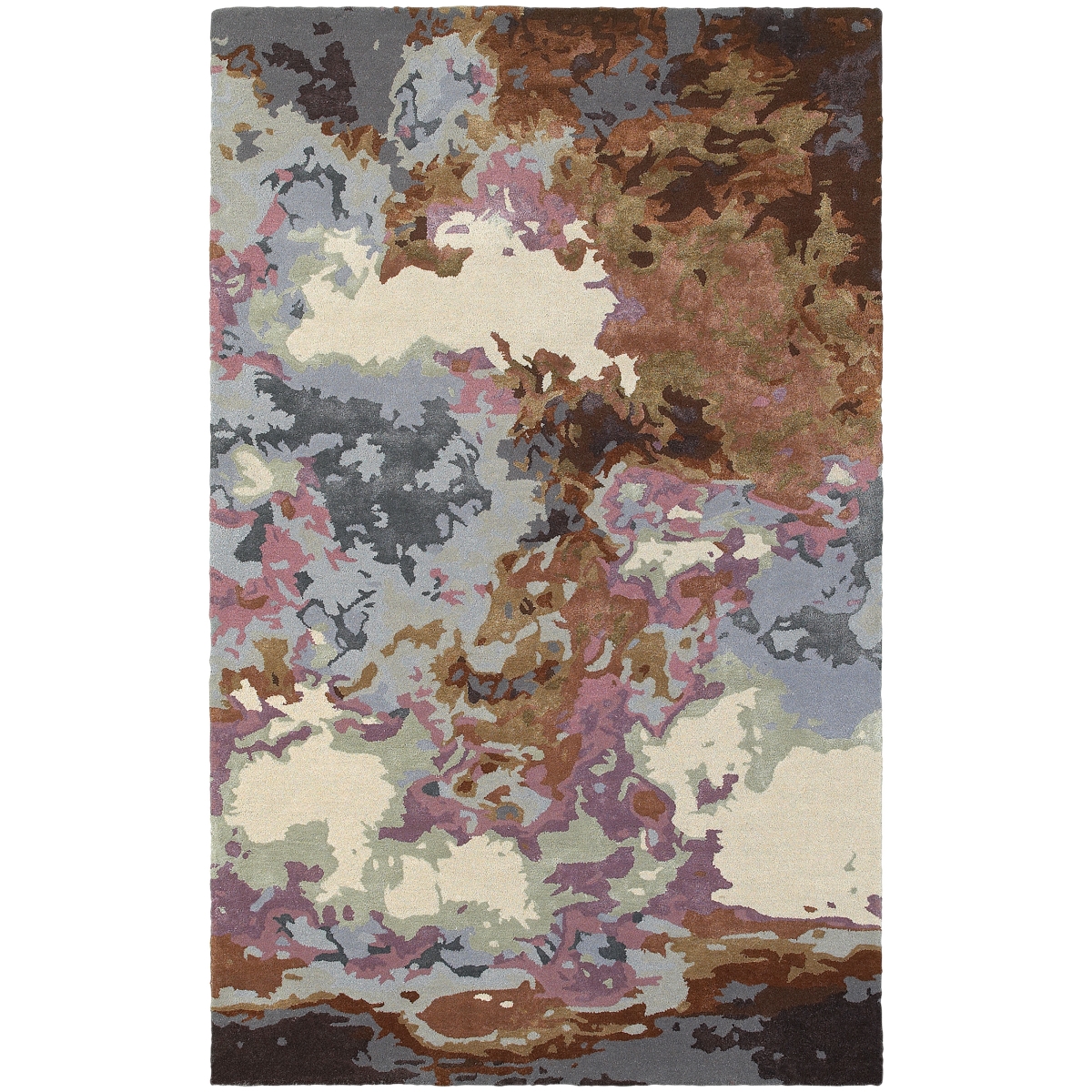 Galaxy 21905 8x10  Rectangle - Blue/ Brown-Wool and Viscose