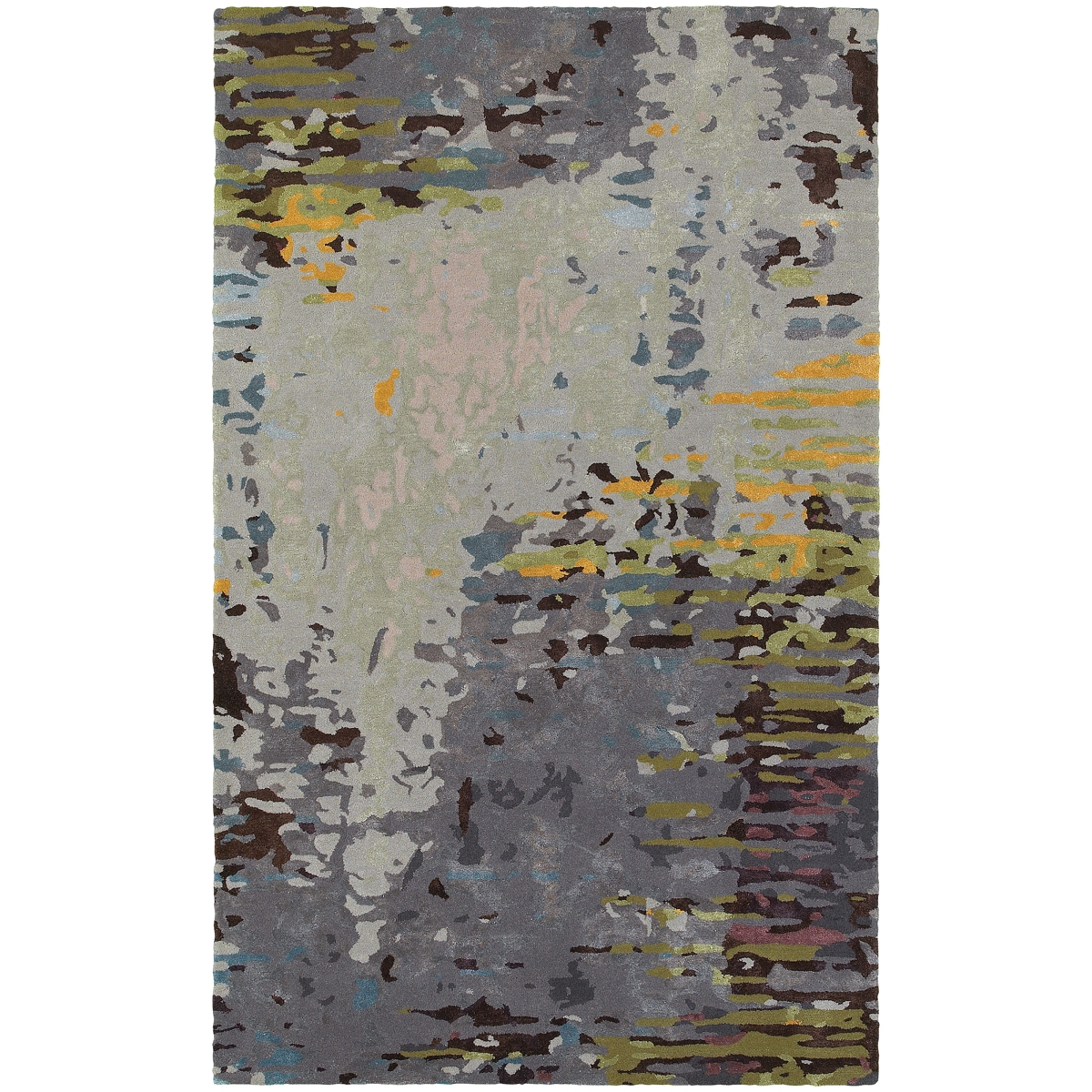 Galaxy 21907 8x10  Rectangle - Multi/ Grey-Wool and Viscose