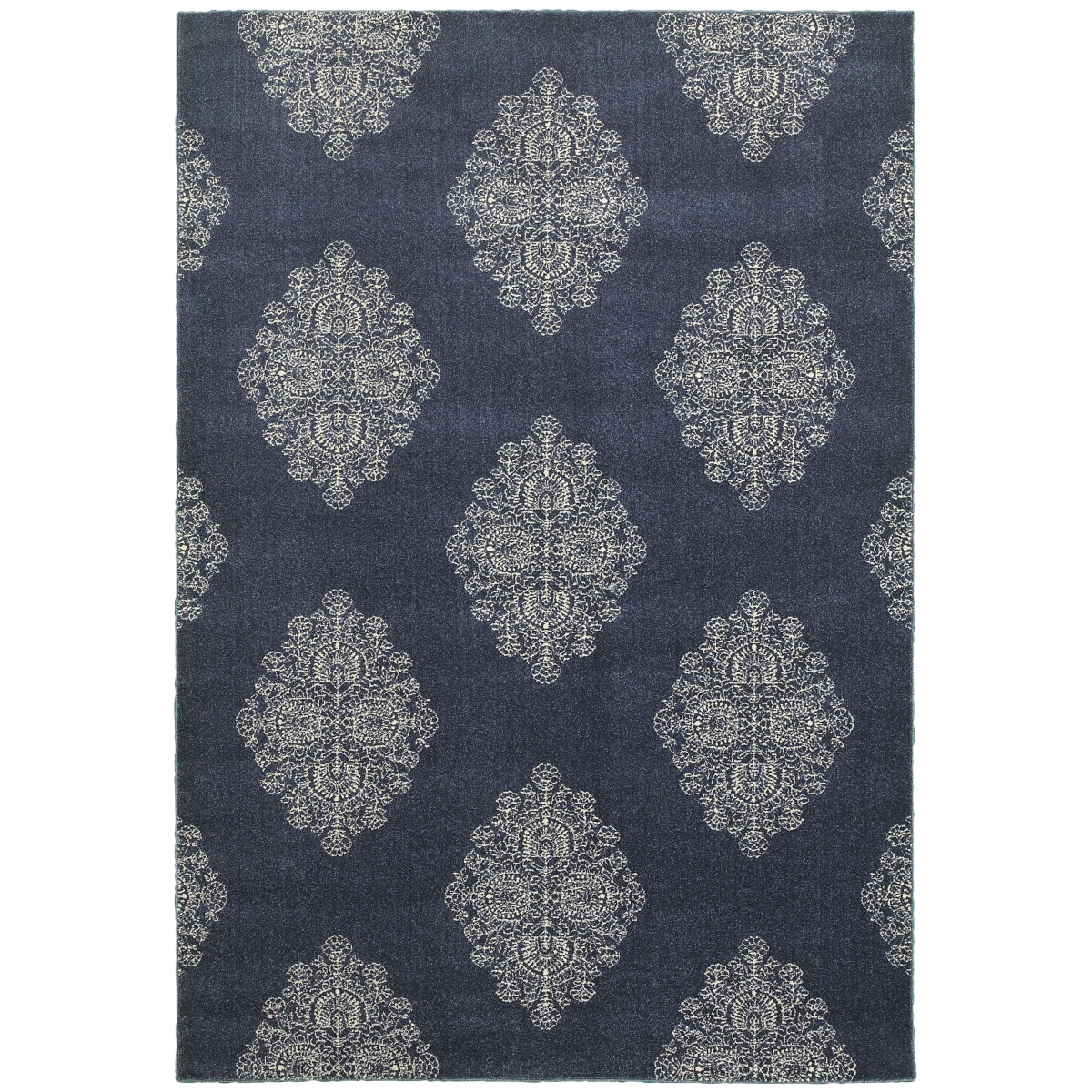 Pasha 5992K 10x13  Rectangle - Blue/ Ivory-Polypropylene