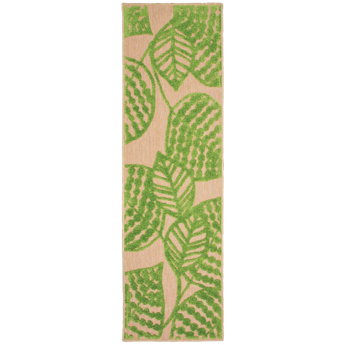 Cayman 566F9 2x8  Runner - Sand/ Green-Polypropylene