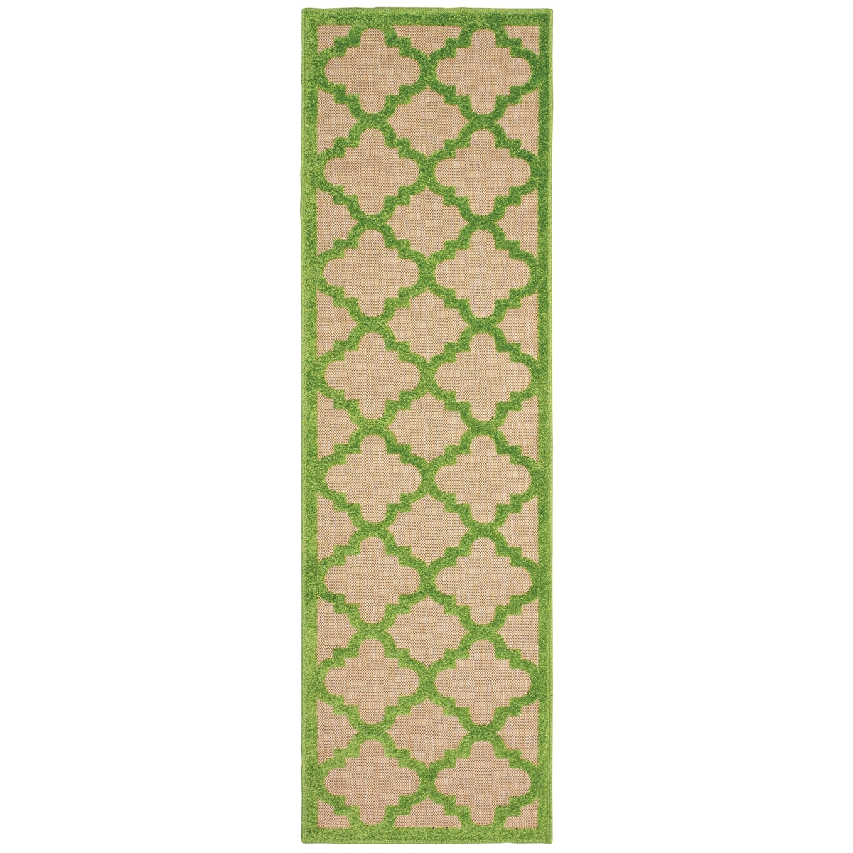 Cayman 660F9 2x8  Runner - Sand/ Green-Polypropylene
