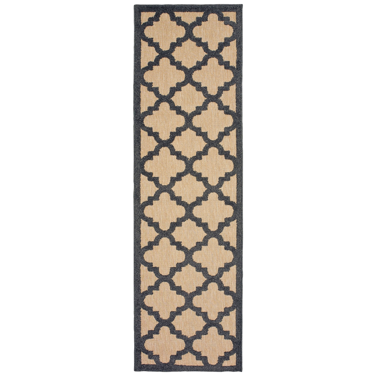 Cayman 660N9 2x8  Runner - Sand/ Charcoal-Polypropylene