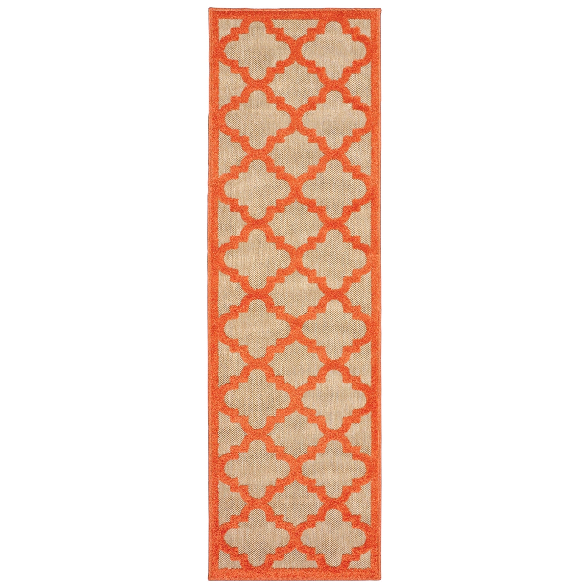 Cayman 660O9 2x8  Runner - Sand/ Orange-Polypropylene