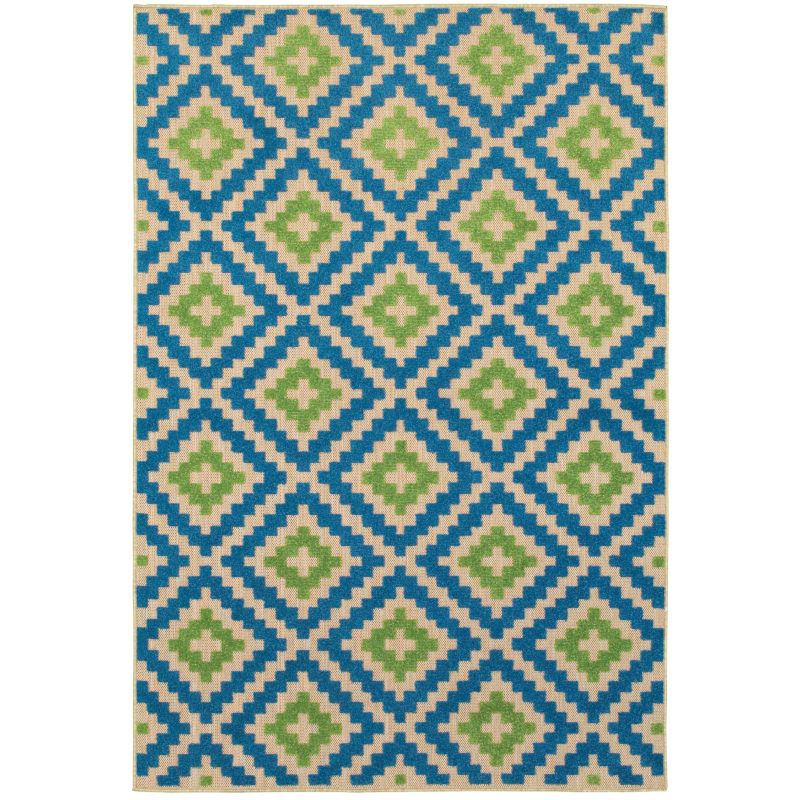 Cayman 2063Z 2x8  Runner - Sand/ Blue-Polypropylene