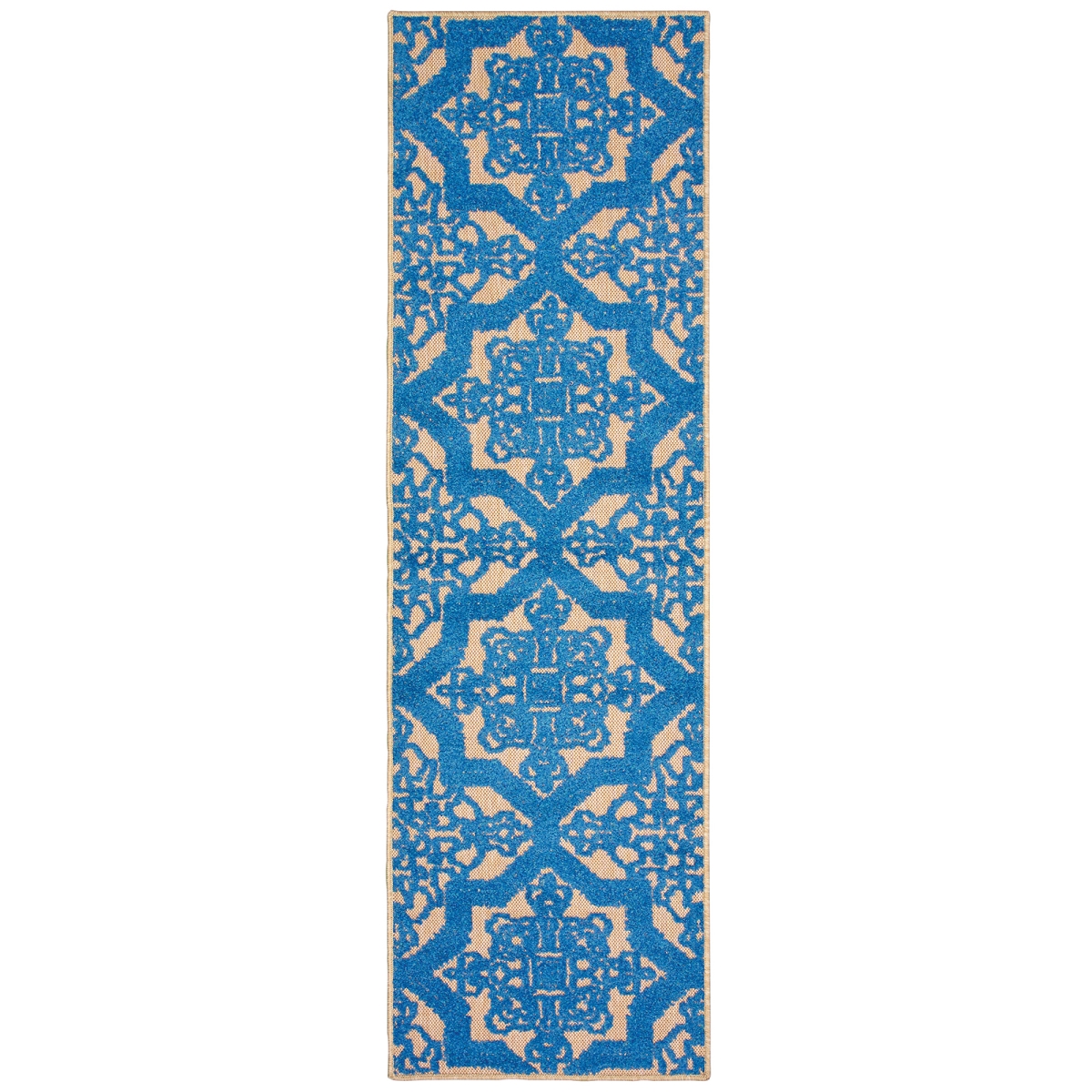 Cayman 2541M 2x8  Runner - Sand/ Blue-Polypropylene