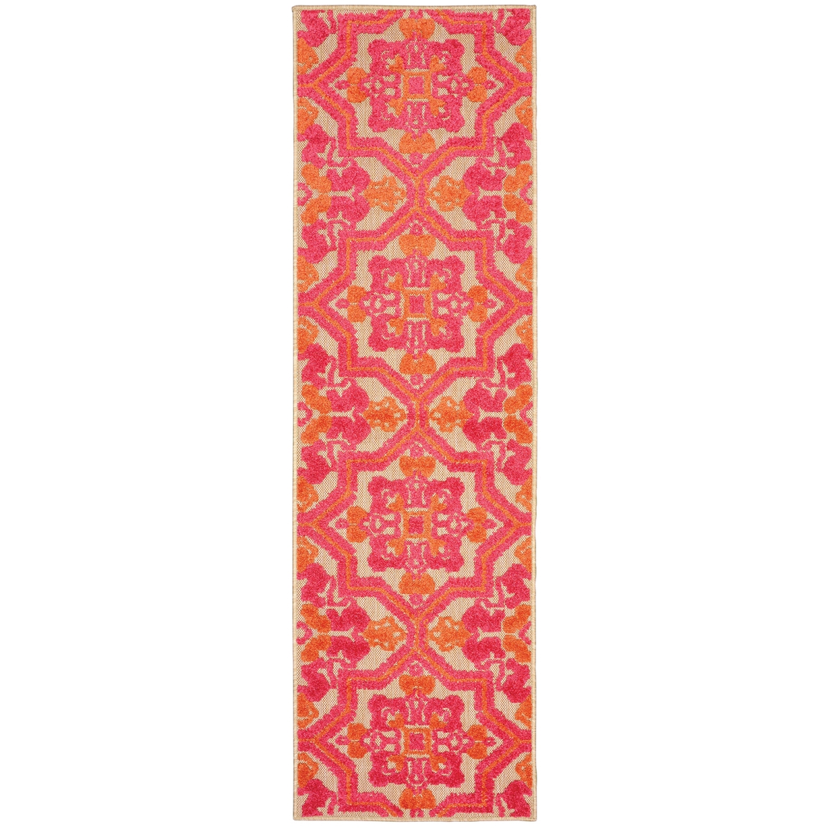 Cayman 2541V 2x8  Runner - Sand/ Pink-Polypropylene