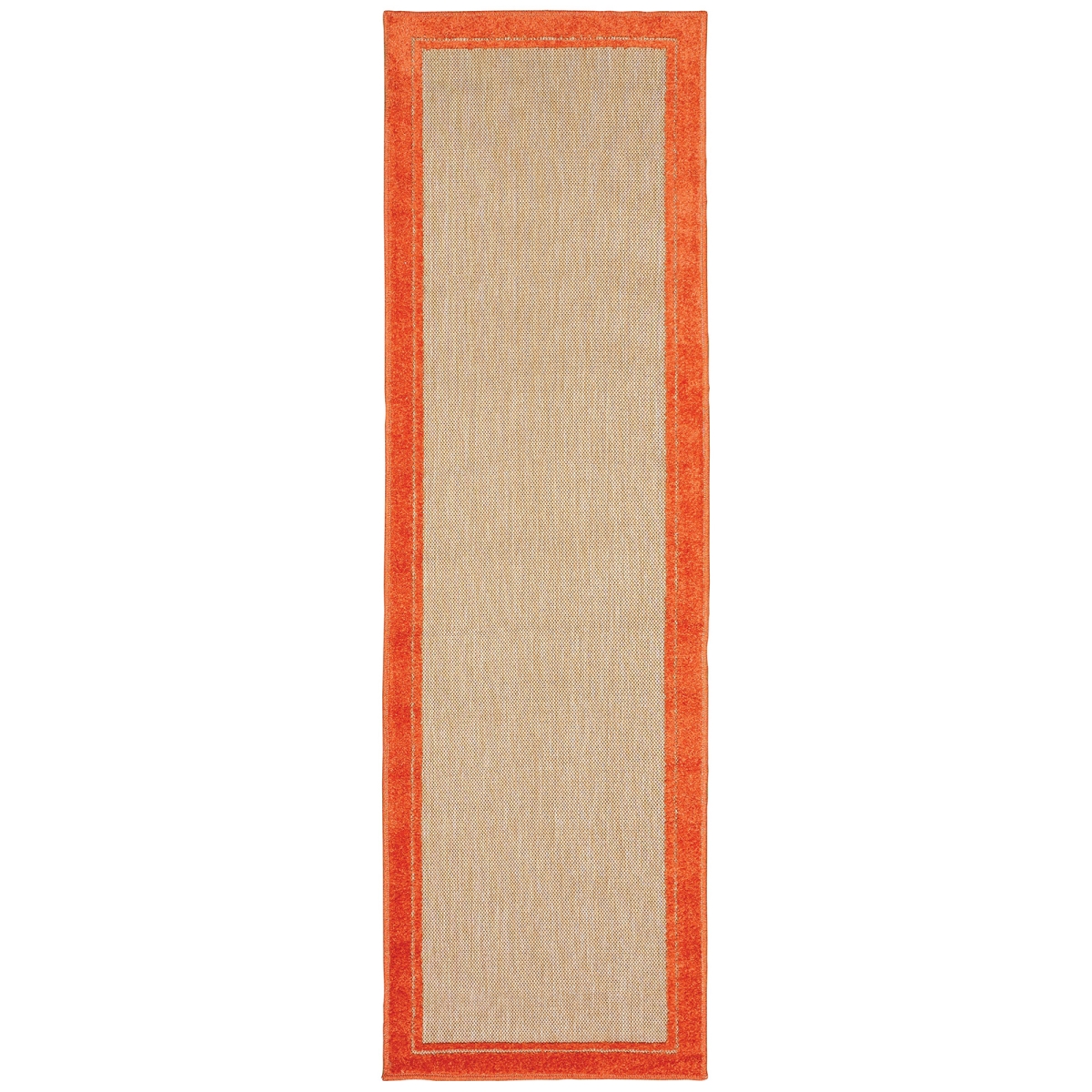 Cayman 5594Q 2x8  Runner - Sand/ Orange-Polypropylene