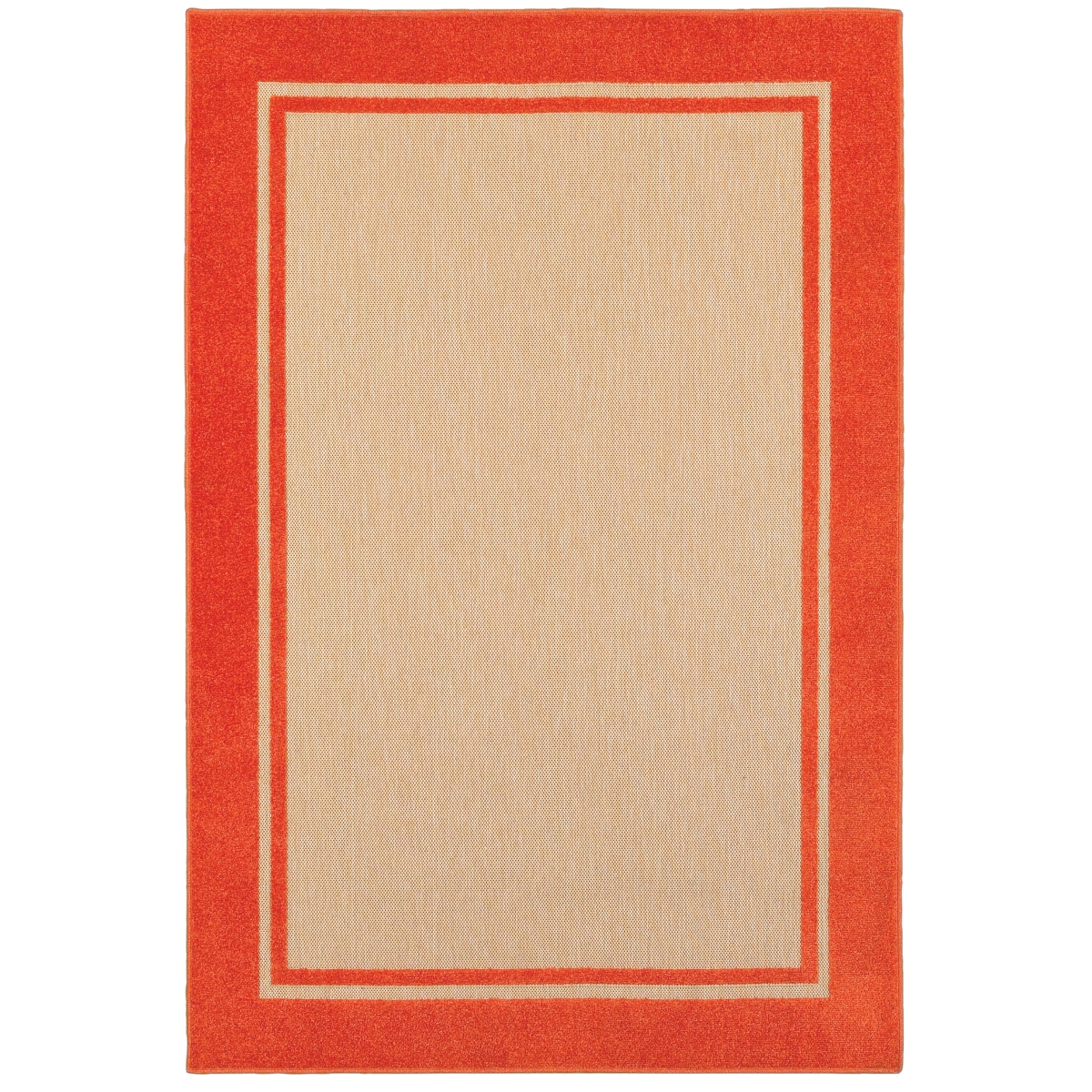 Cayman 5594Q 10x13  Rectangle - Sand/ Orange-Polypropylene
