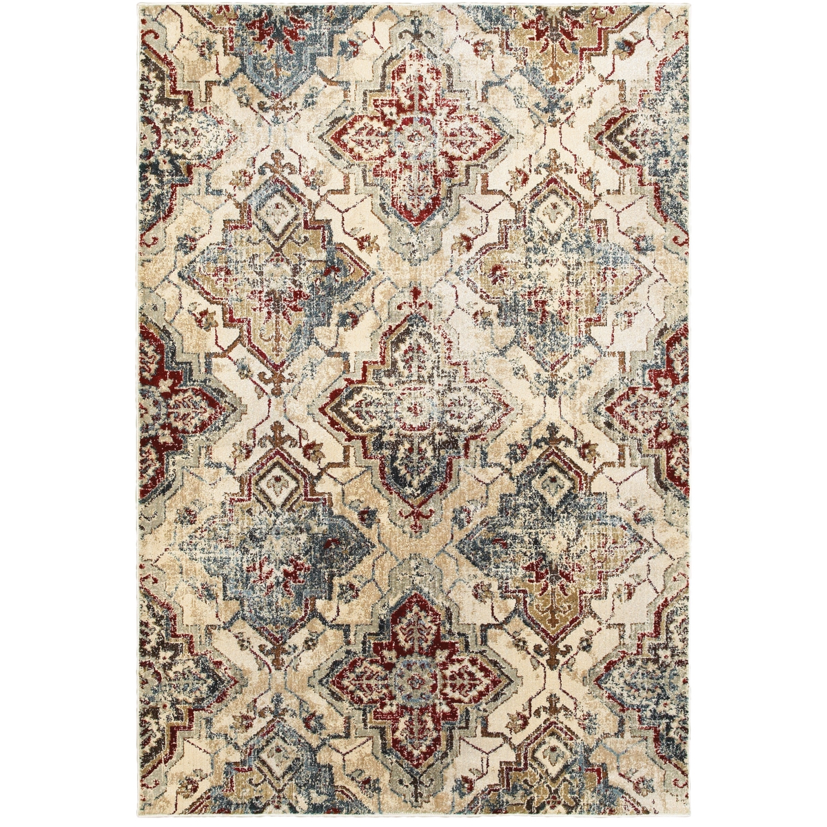 Empire 030J4 10x13  Rectangle - Ivory/ Gold-PolyP/Polyester