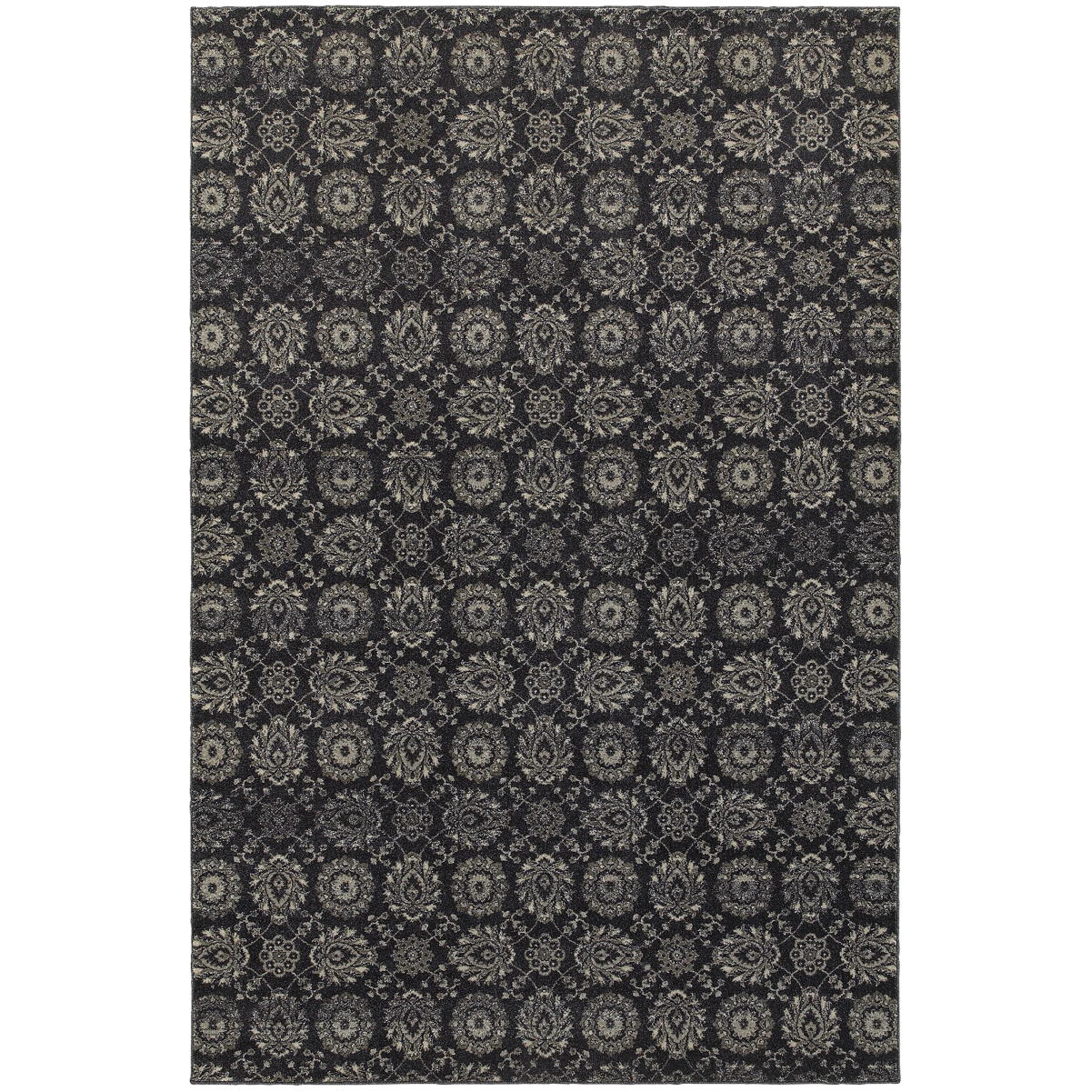 Richmond 214H3 12x15  Rectangle - Navy/ Grey-Polypropylene