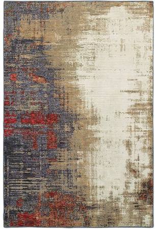 E8001A076365ST 2 x 12 ft. 6 in. Evolution Area Rug, Ivory & Multicolor