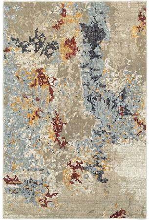 E8043K305400ST 10 x 13 ft. 2 in. Rectangle Evolution Area Rug, Beige & Blue