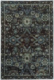 A7124A305400ST 10 x 13 ft. 2 in. Rectangle Andorra Area Rug, Navy & Blue