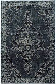 A7135F305400ST 10 x 13 ft. 2 in. Rectangle Andorra Area Rug, Blue & Blue