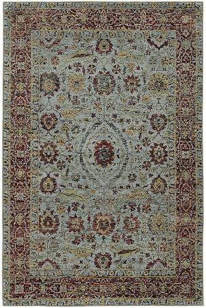 A7155A305400ST 10 x 13 ft. 2 in. Rectangle Andorra Area Rug, Blue & Red